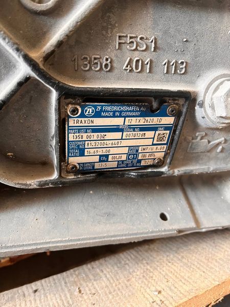 Коробка передач MAN TGX TGS Euro 6 | ZF TraXon 12TX2620TD | MAN 81.32004-6407 | Parts 1358001030 | Serial 00701268 12TX2620TD 1358001030 - TIR-розборка Славута