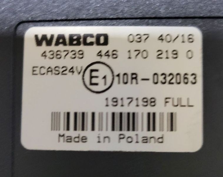 ECAS WABCO 4461702190 блок керування підвіски DAF cf euro 6 1917198 972 - TIR-розборка Славута