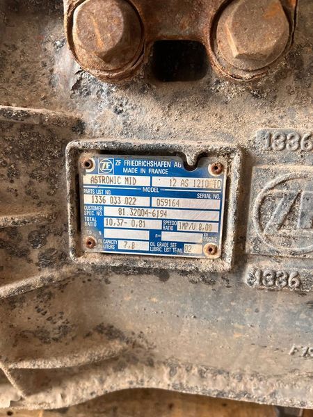 Коробка передач MAN TGM TGL Euro 5/6 |ZF AS Tronic Mid 12AS1210TO | MAN 81.32004-6194 | Parts 1336033022 | Serial 059164 12AS1210TO - TIR-розборка Славута